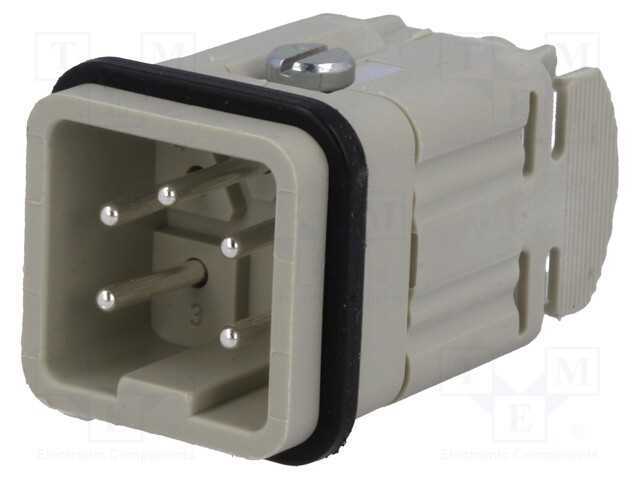 Conector: Hdc, Inserto de Contatos, Macho, C146, Pin: 5, 4+Pe, 10a