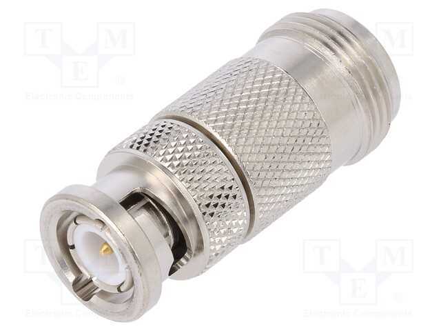 Adaptador, BNC macho,N fêmea, Isolamento: PTFE, 5.