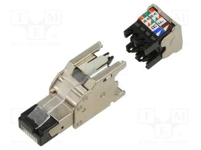 Ficha, RJ45, PIN: 8, Cat: 6a, blindadas, Sistema:.