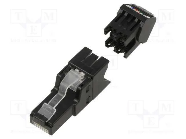 Ficha, RJ45, PIN: 8, Cat: 6a, Sistema: 8p8c, 26AW.