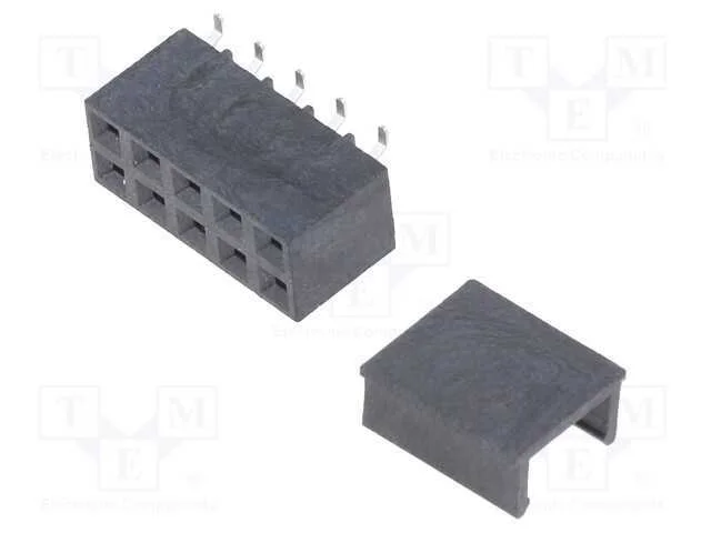 Tomada, pinos, fêmea, PIN: 10, simples, 2,54mm, p.