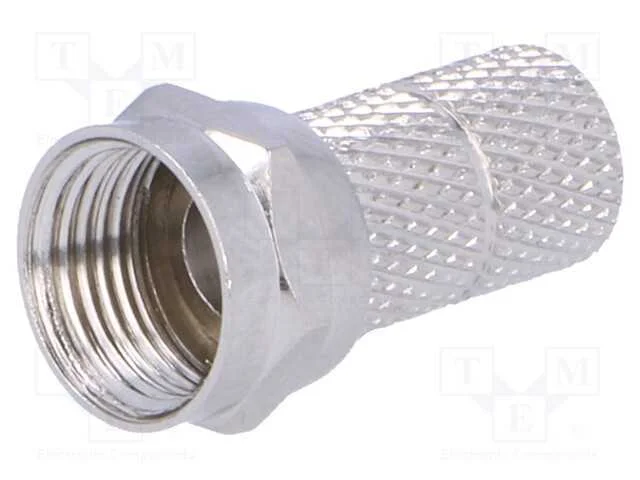 Ficha, F, macho, simples, RG6, max: 6,5mm, twist-.