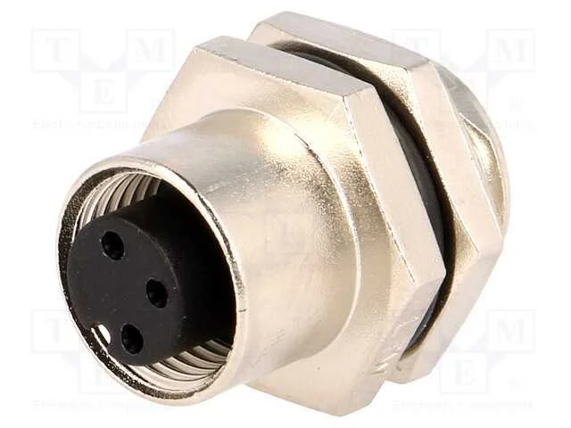 Tomada, M12, Pin: 3, Fêmea, Código A-Devicenet / Canopen, Solda