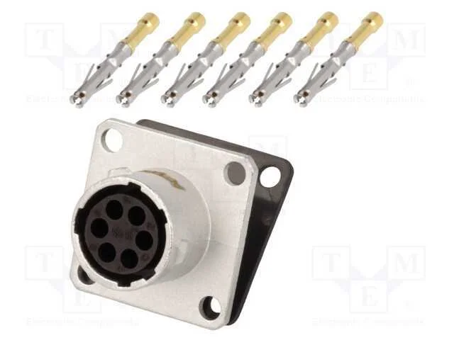 Conector: redondos, RT360, tomada, fêmea, cerrar,.