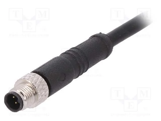 Conector: M5, Ficha, Macho, Fios, Pin: 4, 1a, Simples, Ip67, 60v, 1m