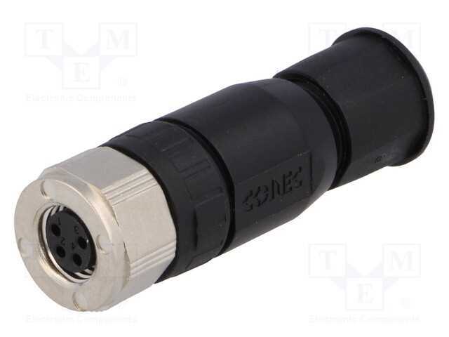 Conector: M8, fêmea, PIN: 4, simples, com cabo, f.