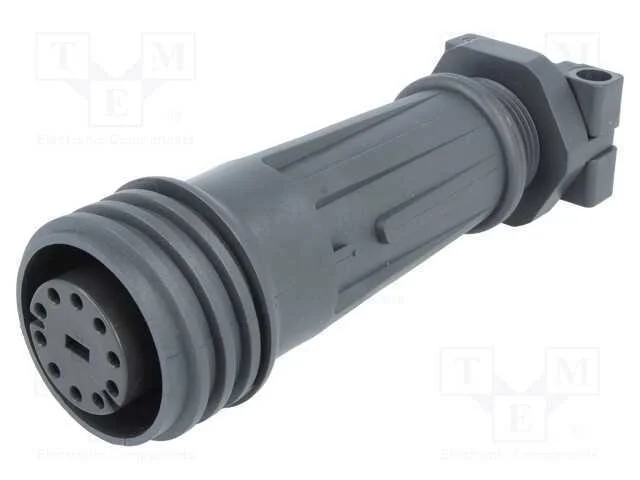 Conector: redondos, ficha, fêmea, PIN: 10, rosca .
