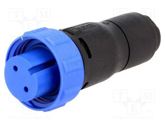 Conector: redondos, ficha, fêmea, PIN: 2, sem con.