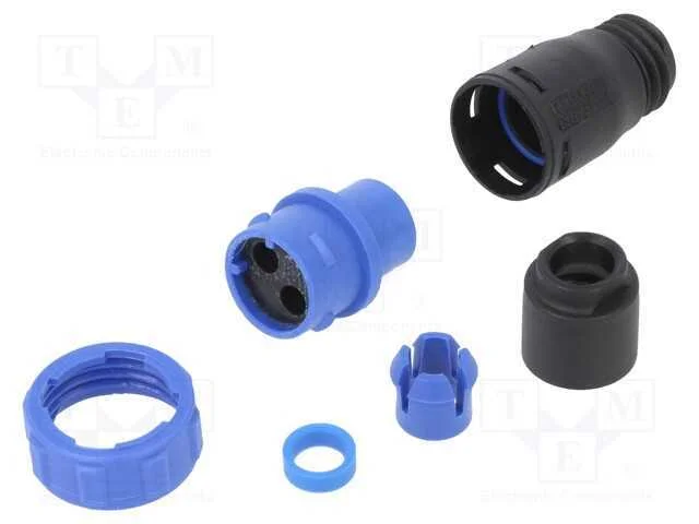 Conector: redondos, ficha, fêmea, PIN: 2, sem con.