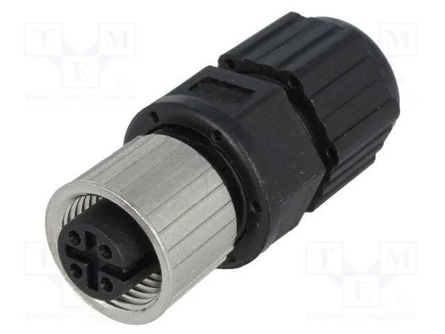 Ficha, M12, Pin: 4, Fêmea, Código A-Devicenet / Canopen, com Cabo