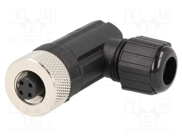 Ficha, M12, Pin: 4, Fêmea, Código A-Devicenet / Canopen, com Cabo