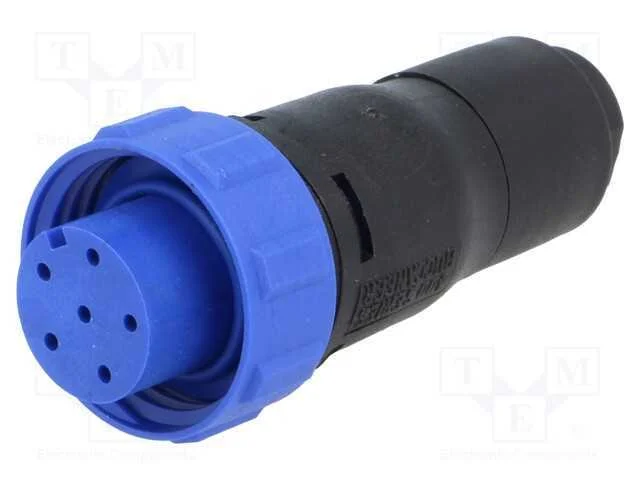 Conector: redondos, ficha, fêmea, PIN: 6, sem con.