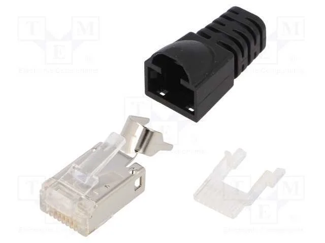 Ficha, RJ45, PIN: 8, Cat: 6a,Class EA, blindadas,.