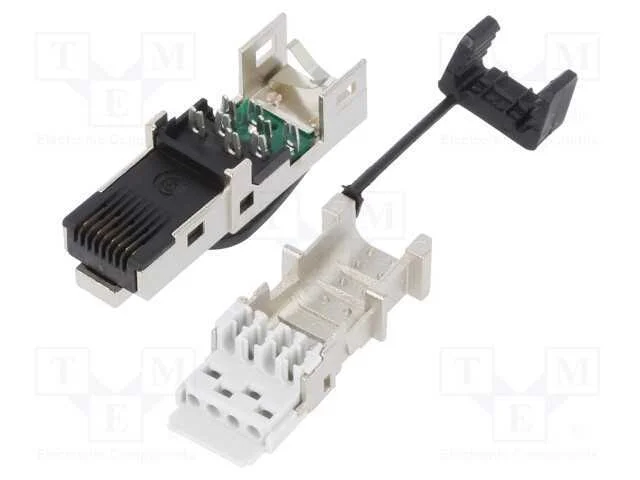 Ficha, RJ45, PIN: 8, Cat: 6a,Class EA, blindadas,.