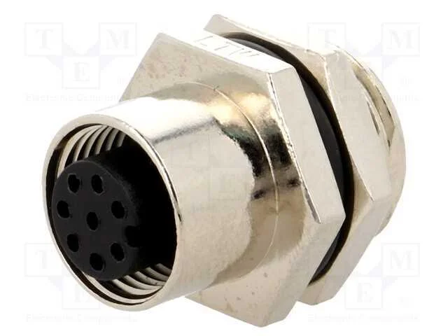 Tomada, M12, Pin: 8, F&ecirc;mea, C&oacute;digo A-Devicenet / Canopen, Solda