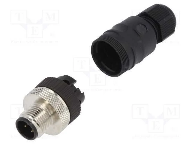 Ficha, M12, Pin: 3, Macho, Código A-Devicenet / Canopen, com Cabo