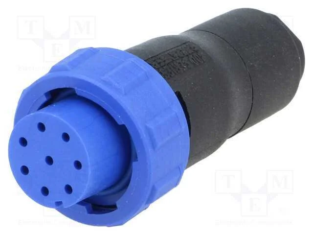 Conector: redondos, ficha, fêmea, PIN: 8, sem con.