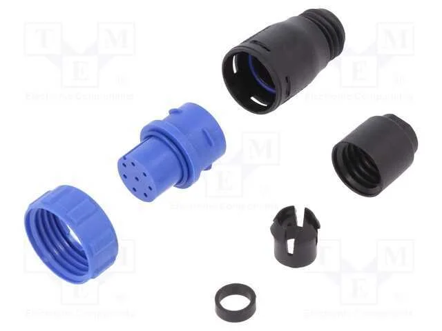 Conector: redondos, ficha, fêmea, PIN: 8, sem con.