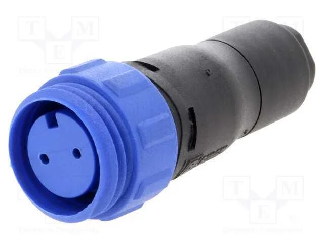Conector: redondos, ficha, fêmea, PIN: 2, sem con.