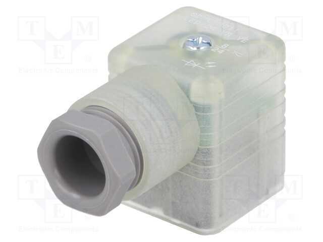 Conector: de Válvulas, Ficha, Formato A, 18mm, Fêmea, Pin: 3, 1,5mm2
