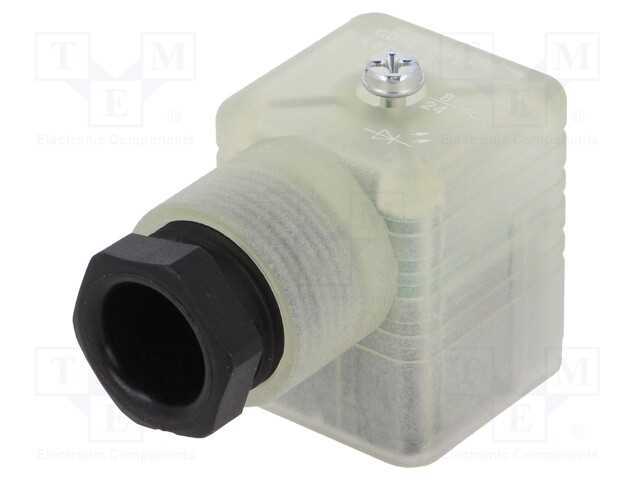 Conector: de Válvulas, Ficha, Formato A, 18mm, Fêmea, Pin: 3, 1,5mm2