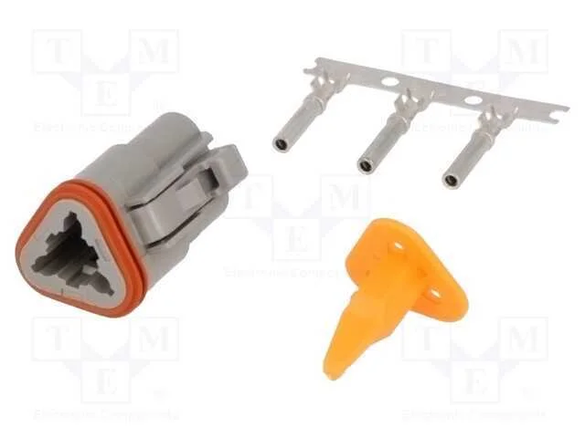 Conector: Fio-Fio, Dt, Fêmea, Ficha, com Cabo, Pin: 3, Cerrar, Ip68