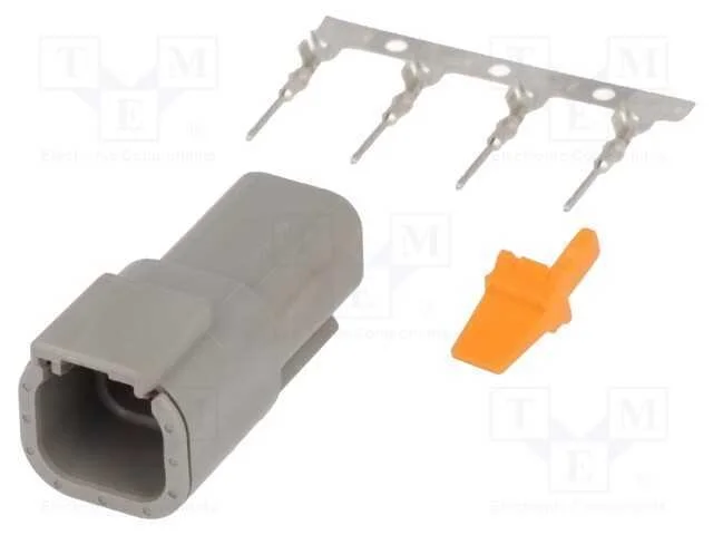 Conector: Fio-Fio, Dtm, Macho, Ficha, com Cabo, Pin: 4, Cerrar, Ip68