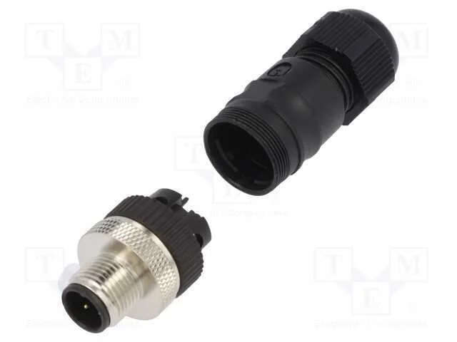 Ficha, M12, Pin: 4, Macho, Código A-Devicenet / Canopen, com Cabo