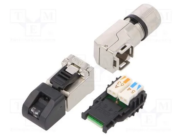 Ficha, RJ45, PIN: 8, Cat: 6a,Class EA, blindadas,.