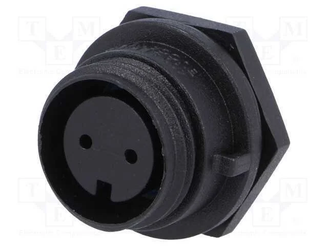 Conector: redondos, tomada, fêmea, PIN: 2, sem co.