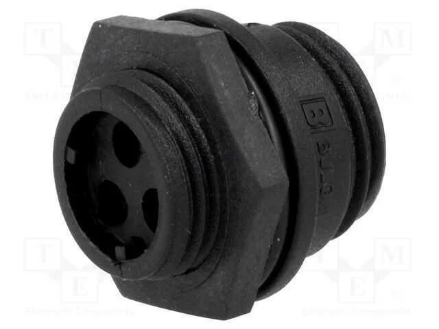 Conector: redondos, tomada, fêmea, PIN: 3, sem co.