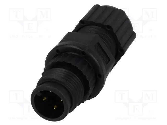 Ficha, M12, Pin: 4, Macho, Código A-Devicenet / Canopen, com Cabo