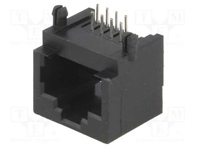 Tomada, RJ45, PIN: 8, Sistema: 8p8c, para PCB, TH.