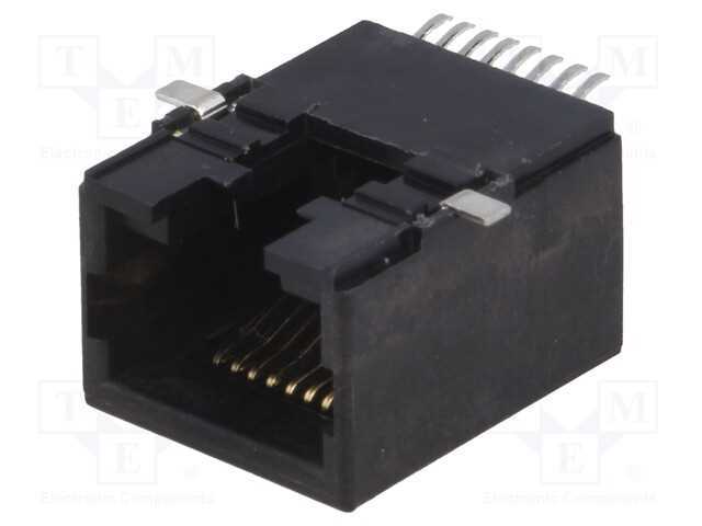 Tomada, RJ45, PIN: 8, Sistema: 8p8c, para PCB, SM.