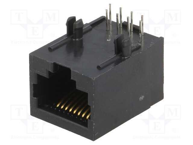 Tomada, RJ45, PIN: 8, Sistema: 8p8c, para PCB, TH.