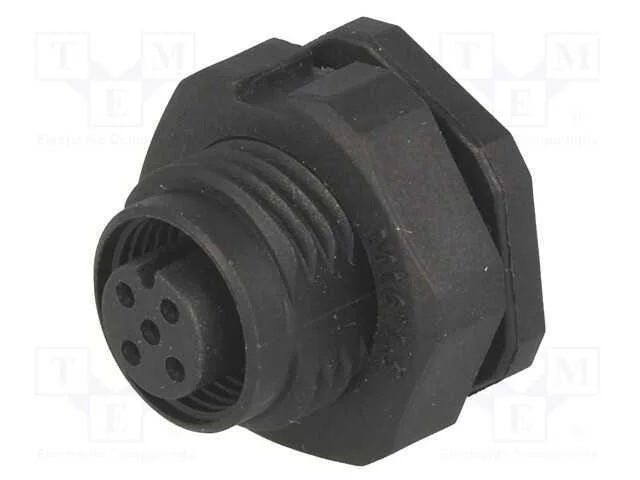 Tomada, M12, Pin: 5, Fêmea, Código A-Devicenet / Canopen, Solda