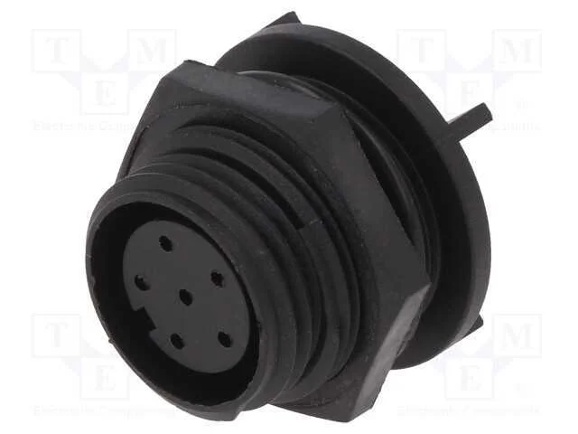 Conector: redondos, tomada, fêmea, PIN: 6, rosca .