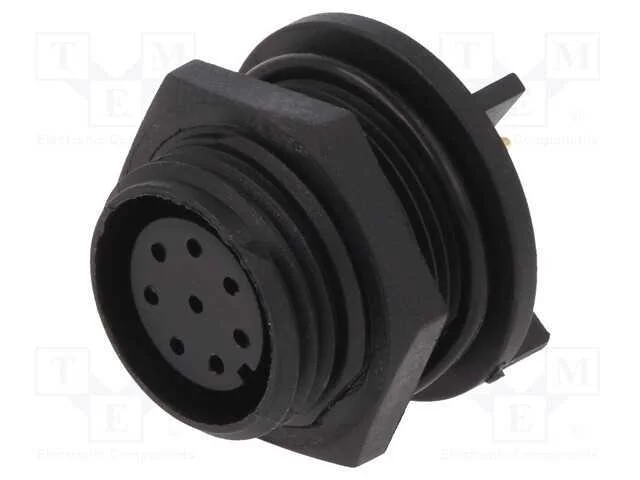 Conector: redondos, tomada, fêmea, PIN: 8, rosca .