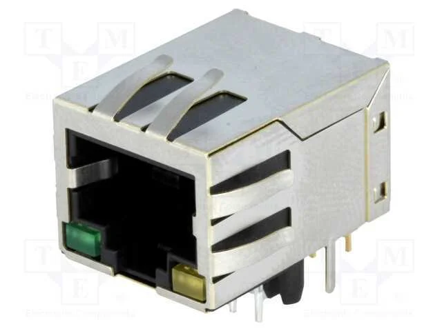 Tomada, RJ45, PIN: 8, blindadas,com díodo LED, Si.