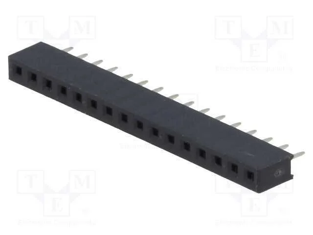 Tomada, pinos, fêmea, PIN: 16, simples, 2mm, THT,.