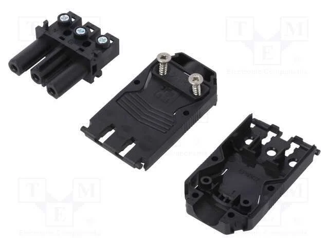 Conector: de alimentação, terminal parafusado, fê.