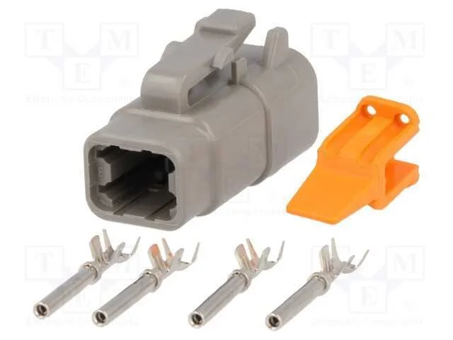 Conector: Fio-Fio, Dtm, Fêmea, Ficha, com Cabo, Pin: 4, Cerrar, Ip68
