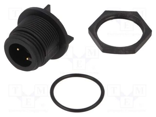 Conector: redondos, tomada, macho, PIN: 3, rosca .
