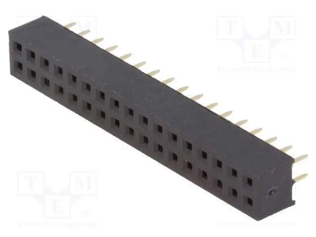 Tomada, pinos, fêmea, PIN: 34, simples, 2mm, THT,.