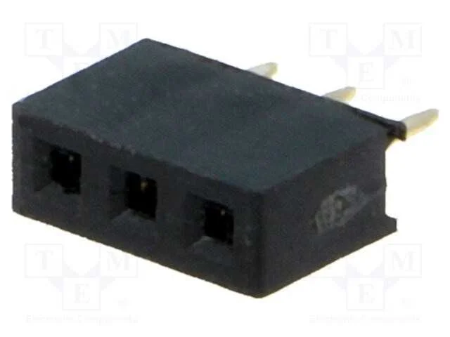 Tomada, pinos, fêmea, PIN: 3, simples, 2mm, THT, .
