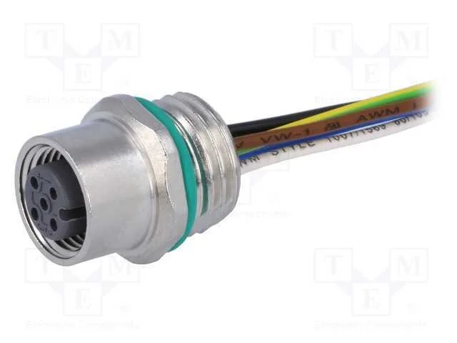 Tomada, M12, Pin: 5, Fêmea, Código A-Devicenet / Canopen, Fios