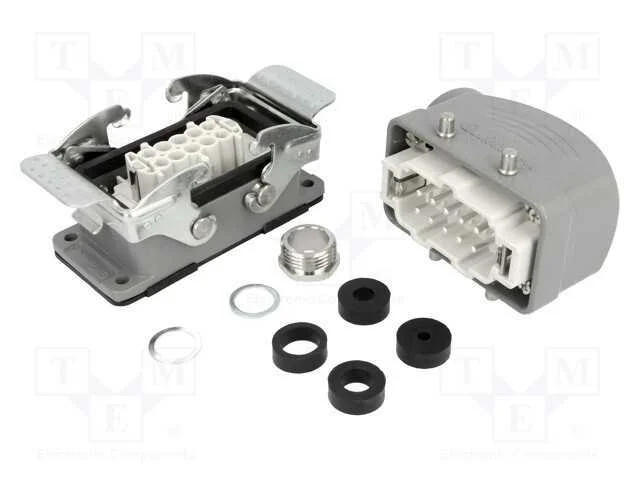 Conector: HDC, macho + fêmea, S-E, PIN: 10, 10+PE.