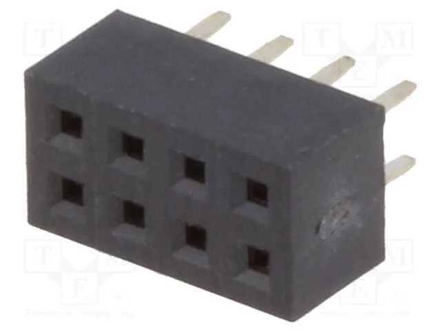 Tomada, pinos, fêmea, PIN: 8, simples, 2mm, THT, .