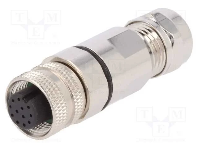 Ficha, M12, Pin: 12, Fêmea, Código A-Devicenet / Canopen, com Cabo