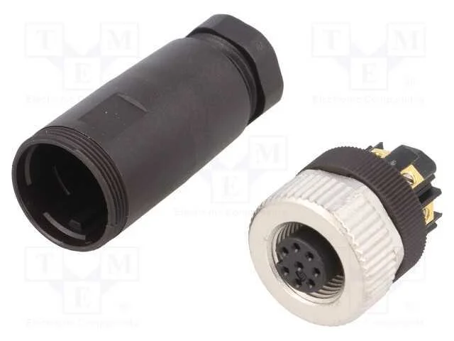 Ficha, M12, Pin: 8, Fêmea, Código A-Devicenet / Canopen, com Cabo
